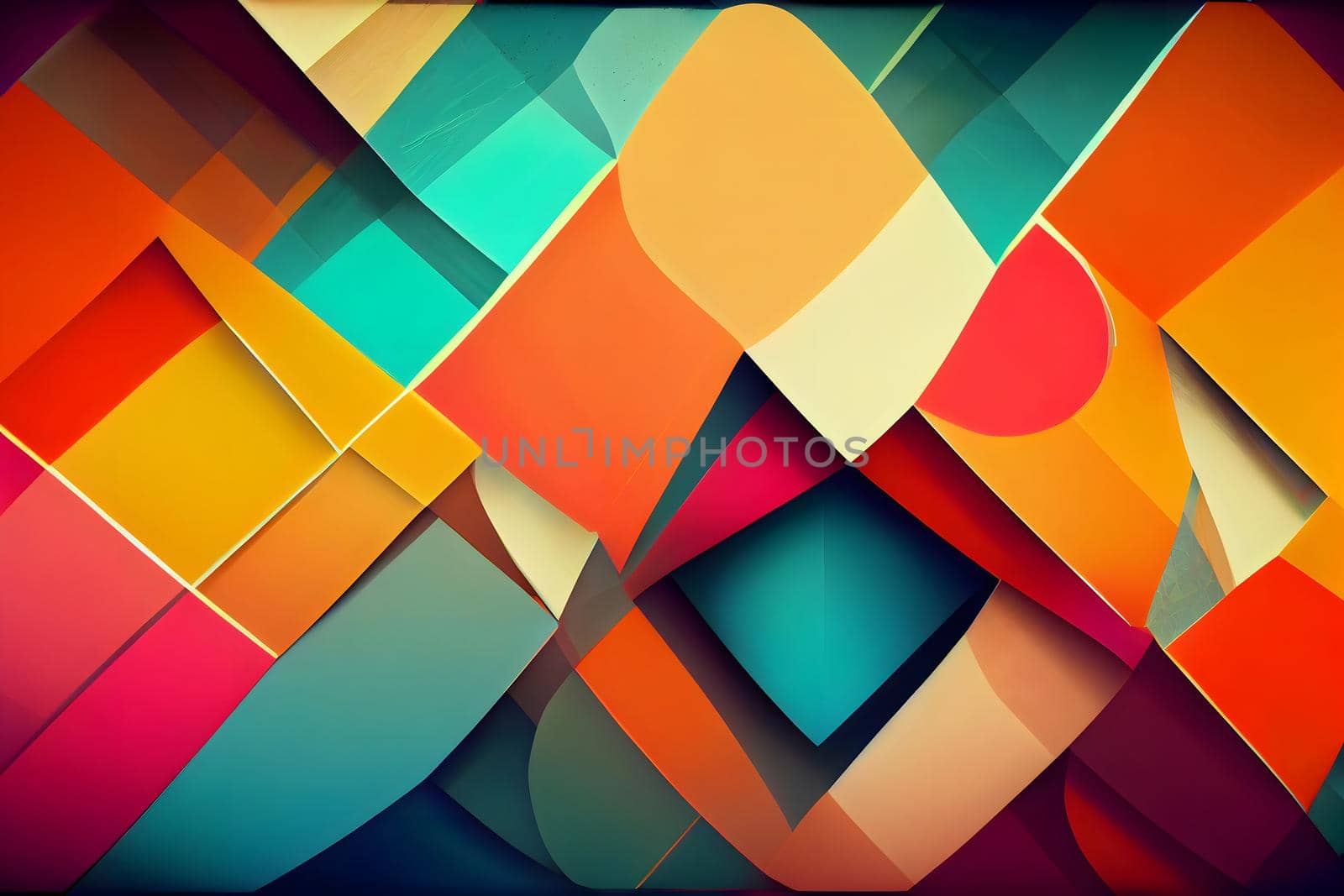 abstract flat colorful geometric background, neural network generated art. Digitally generated image. Not based on any actual scene or pattern.