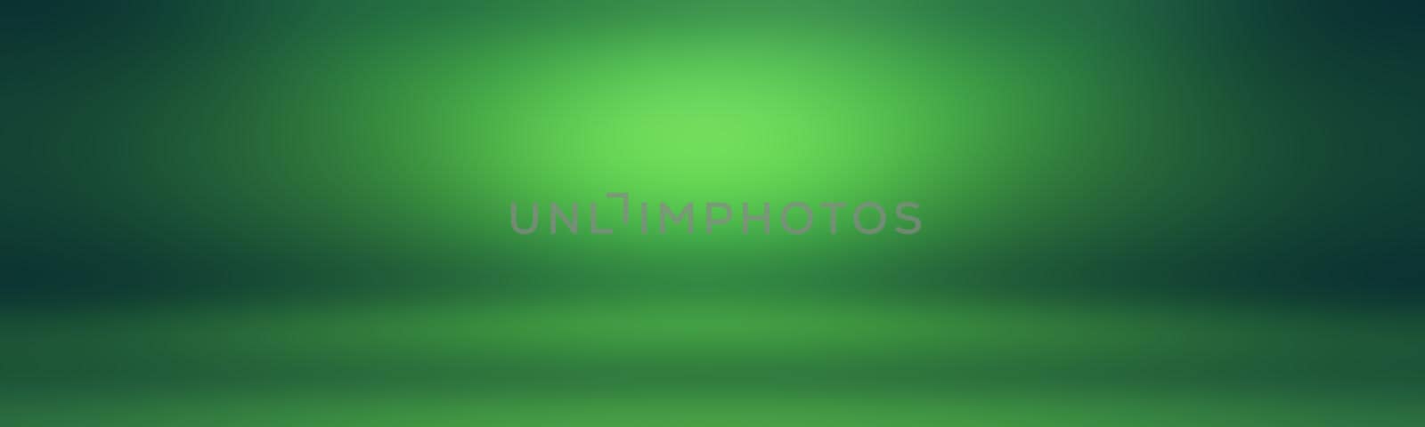 Luxury plain Green gradient abstract studio background empty room with space for your text and picture by Benzoix