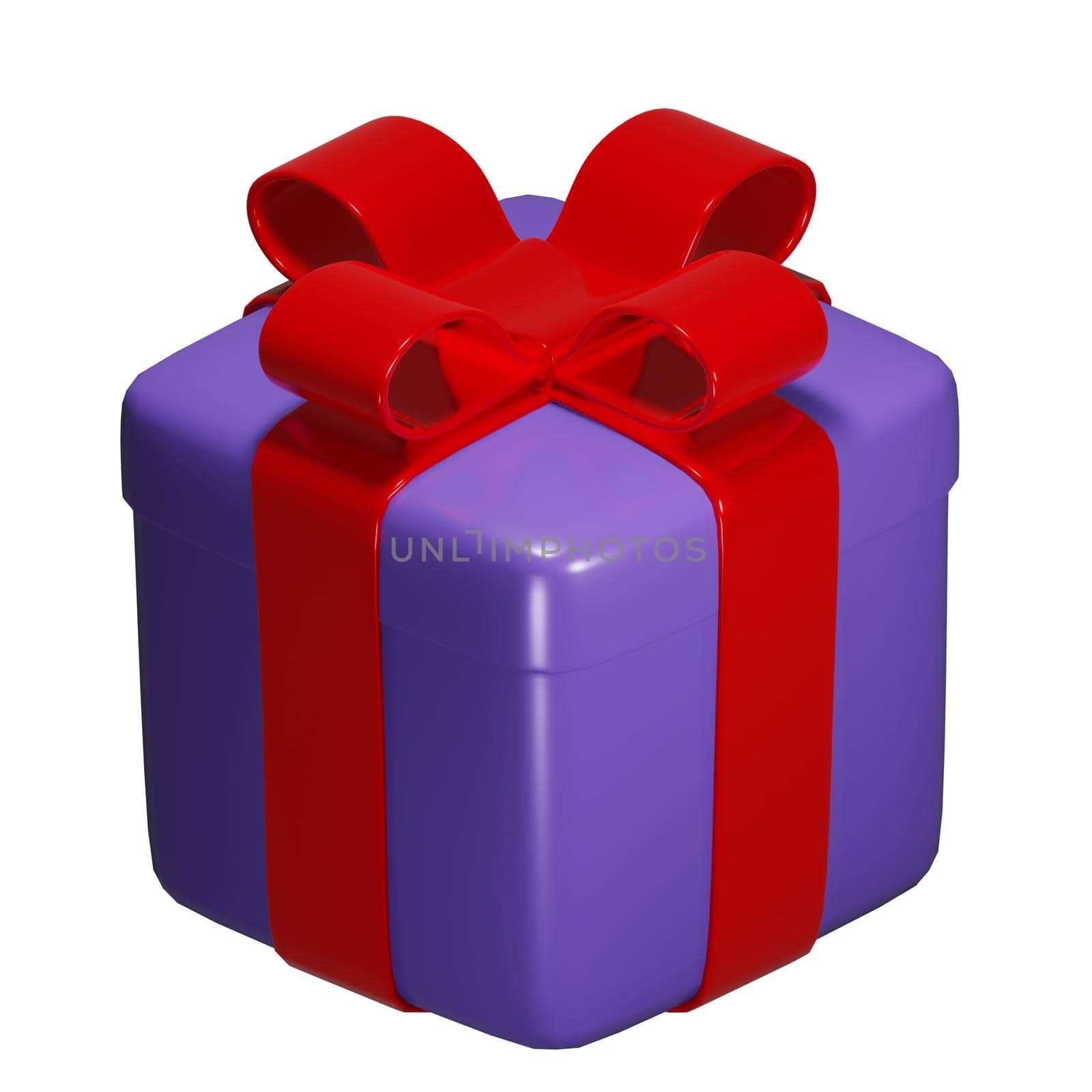 Realistic 3D Gift Box Cutout