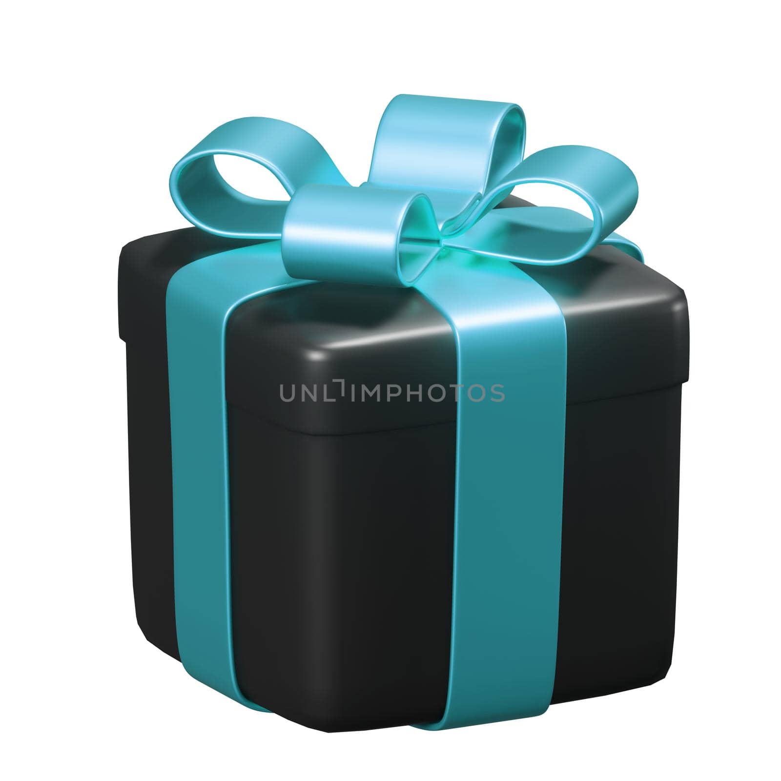 Realistic 3D Gift Box Cutout.