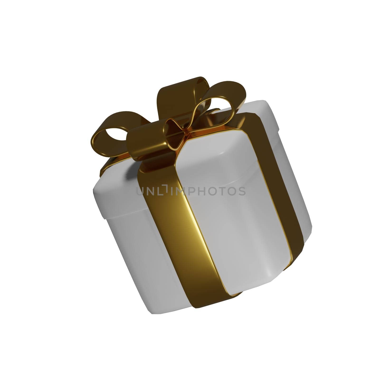 Realistic 3D Gift Box on white background by yganko