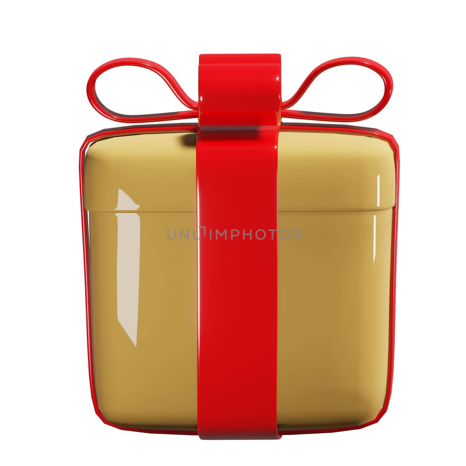 Realistic 3D Gift Box on white background by yganko