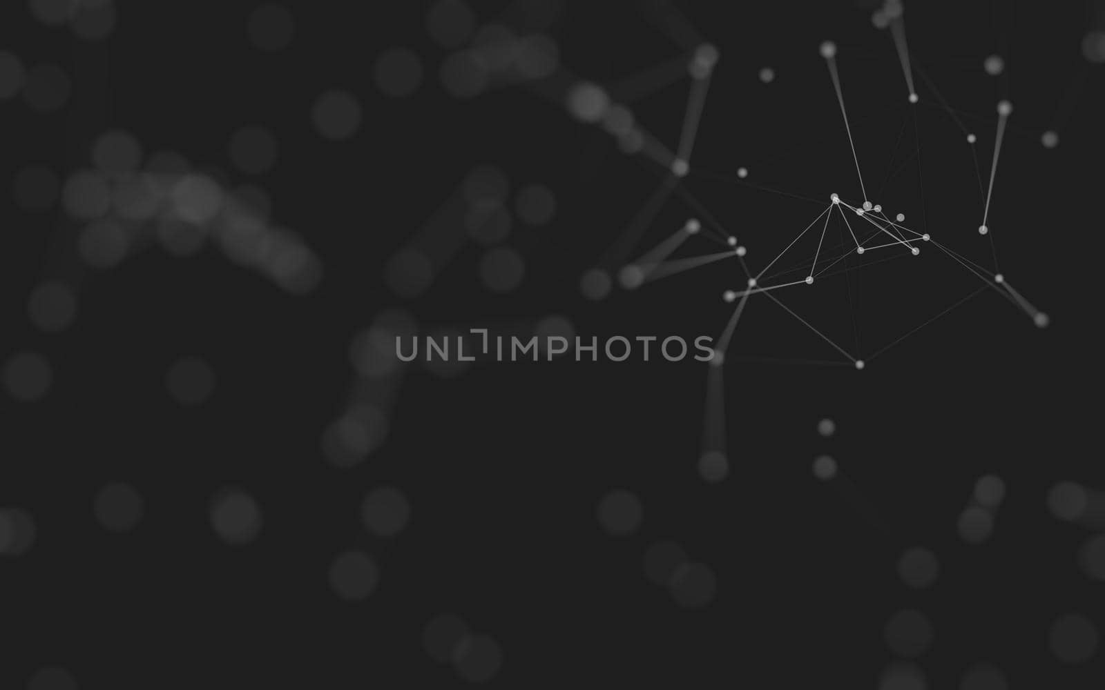 Abstract background. Molecules technology with polygonal shapes, connecting dots and lines. Connection structure. Big data visualization.  by teerawit