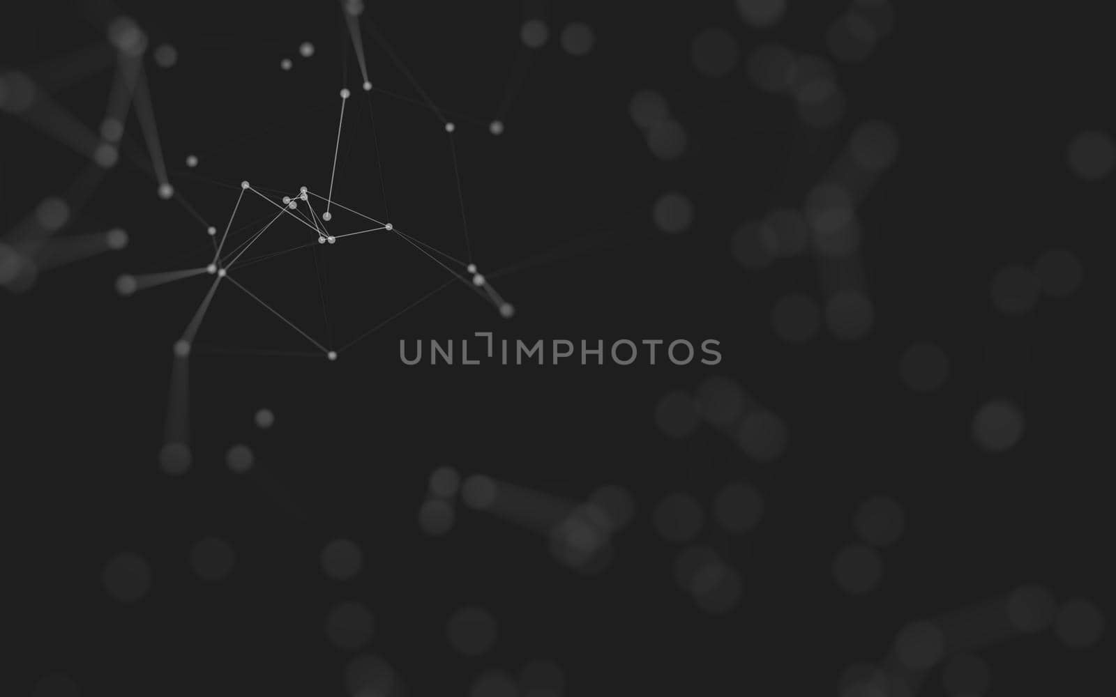 3d Abstract background. Molecules technology with polygonal shapes, connecting dots and lines. Connection structure. Big data visualization. 3d background. 