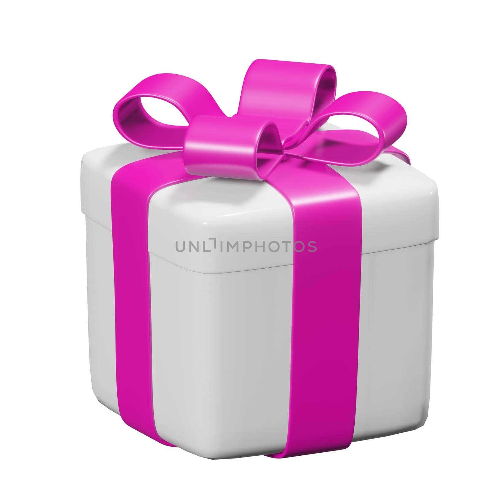 Realistic 3D Gift Box on white background by yganko