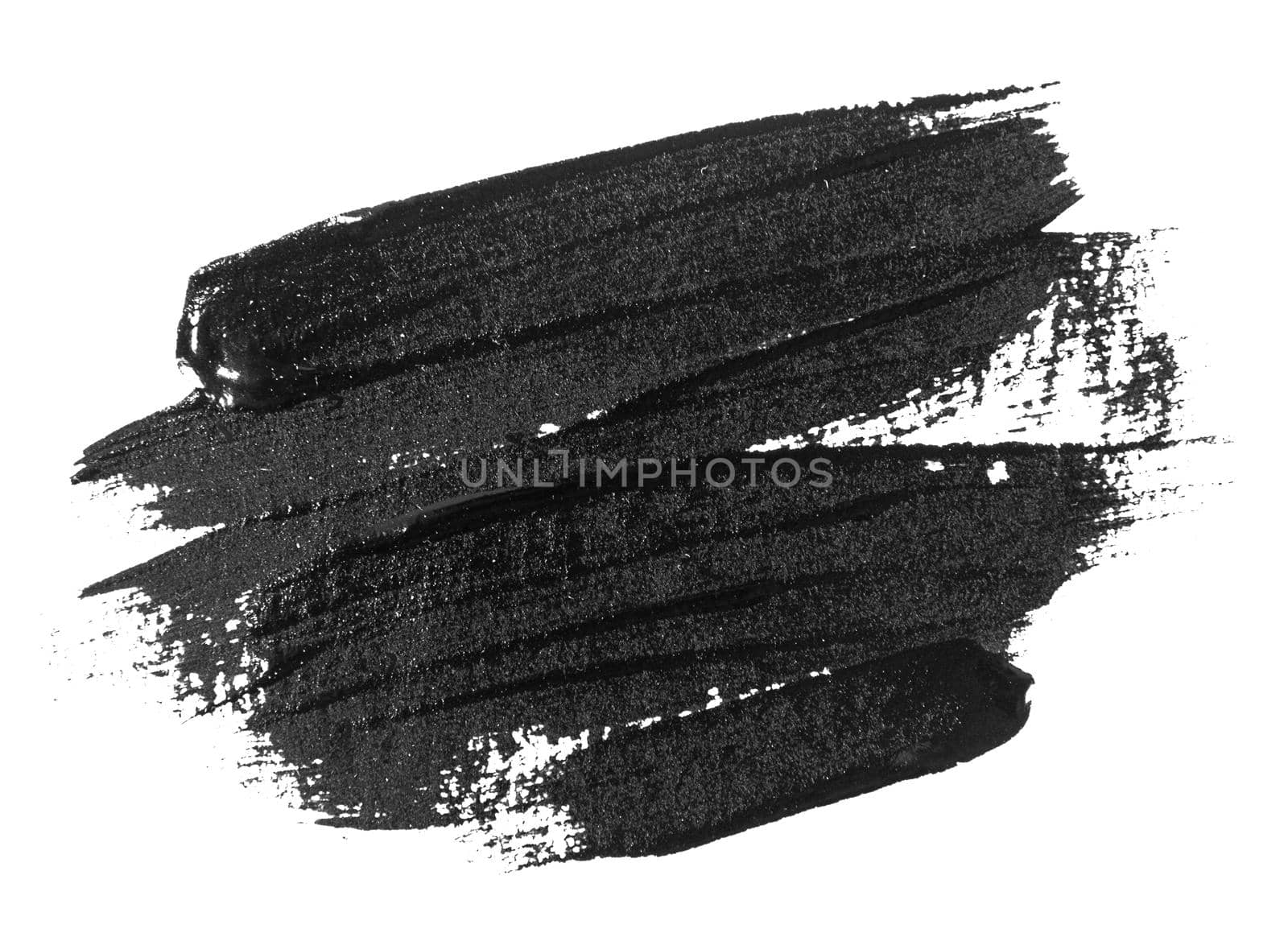 Black Brush Stroke isolated on white background. by yganko