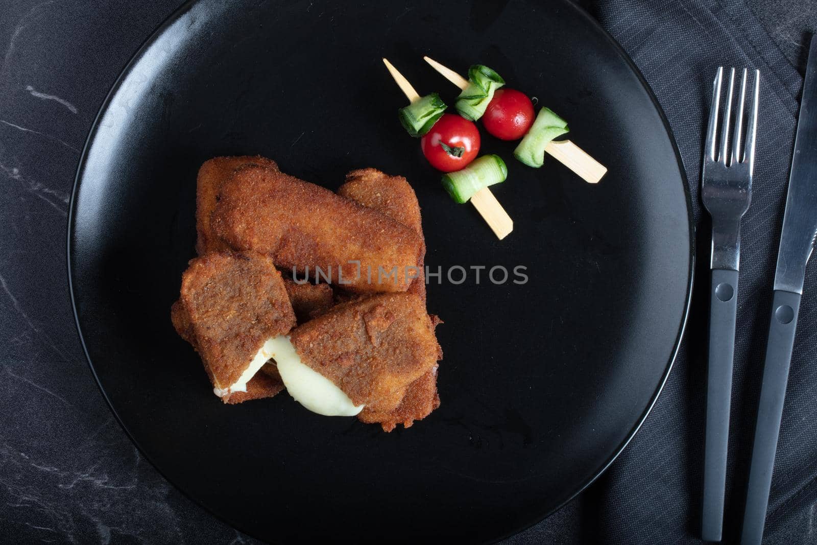 Cordon bleu speciality (rolls with chicken breast, cheddar cheese). High quality photo
