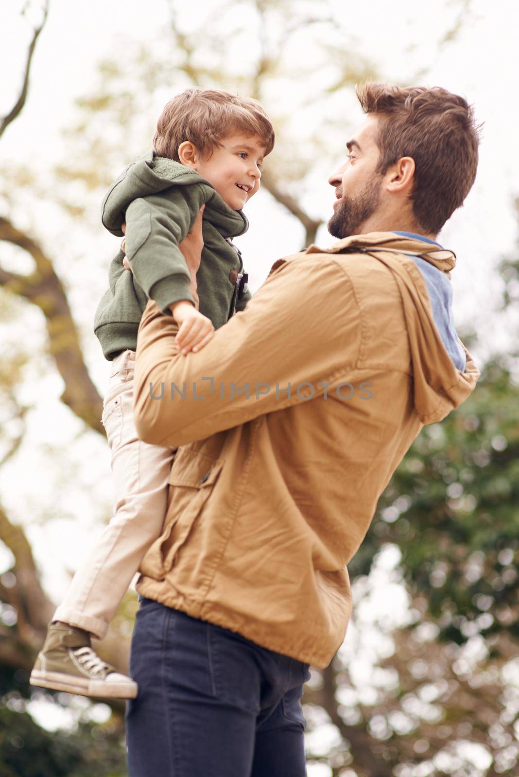 Youre the best thing thats ever happened to me. a father and son enjoying a day outdoors