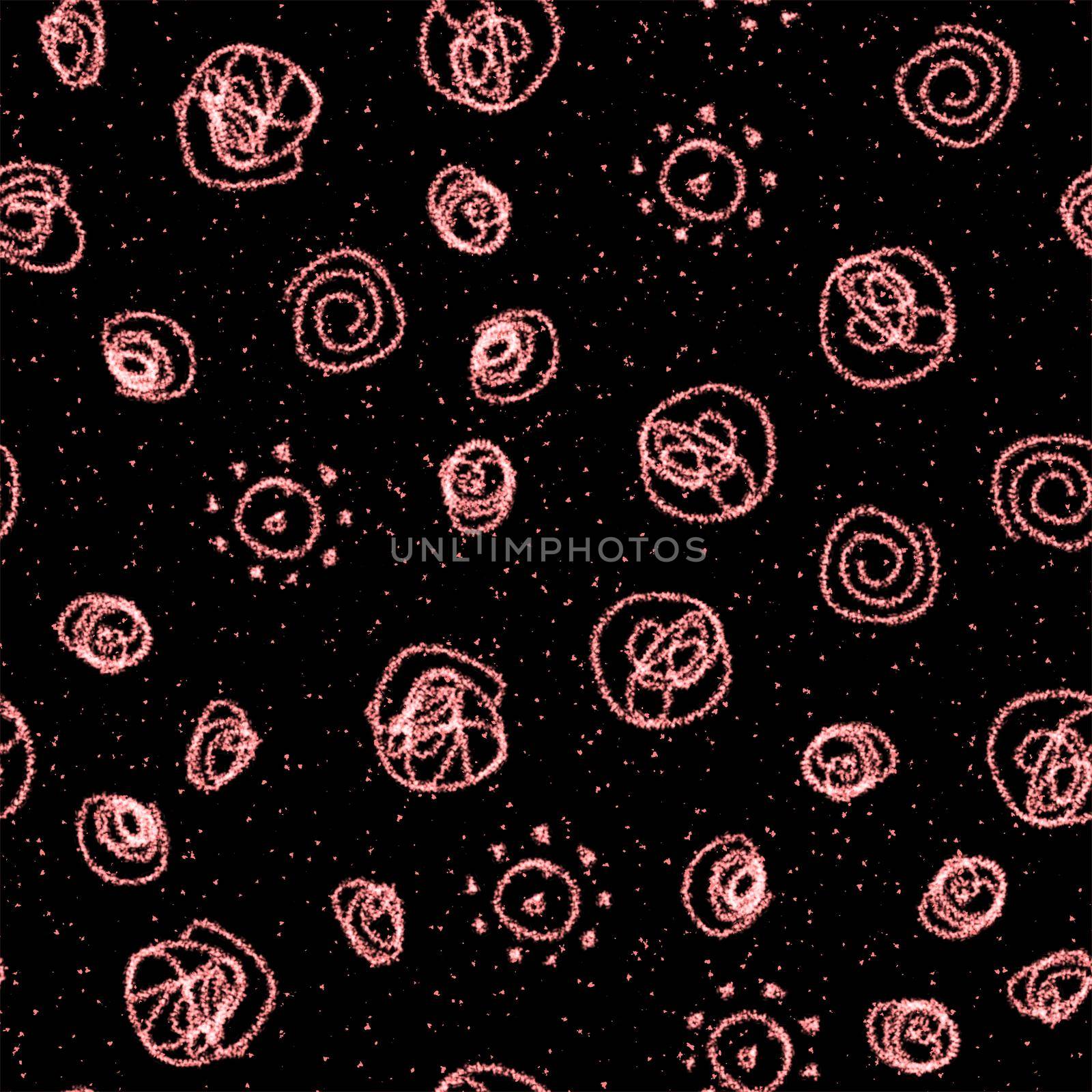 Hand Drawn Snowflakes Christmas Seamless Pattern. Subtle Flying Snow Flakes on chalk snowflakes Background. Artistic chalk handdrawn snow overlay. Fetching holiday season decoration.