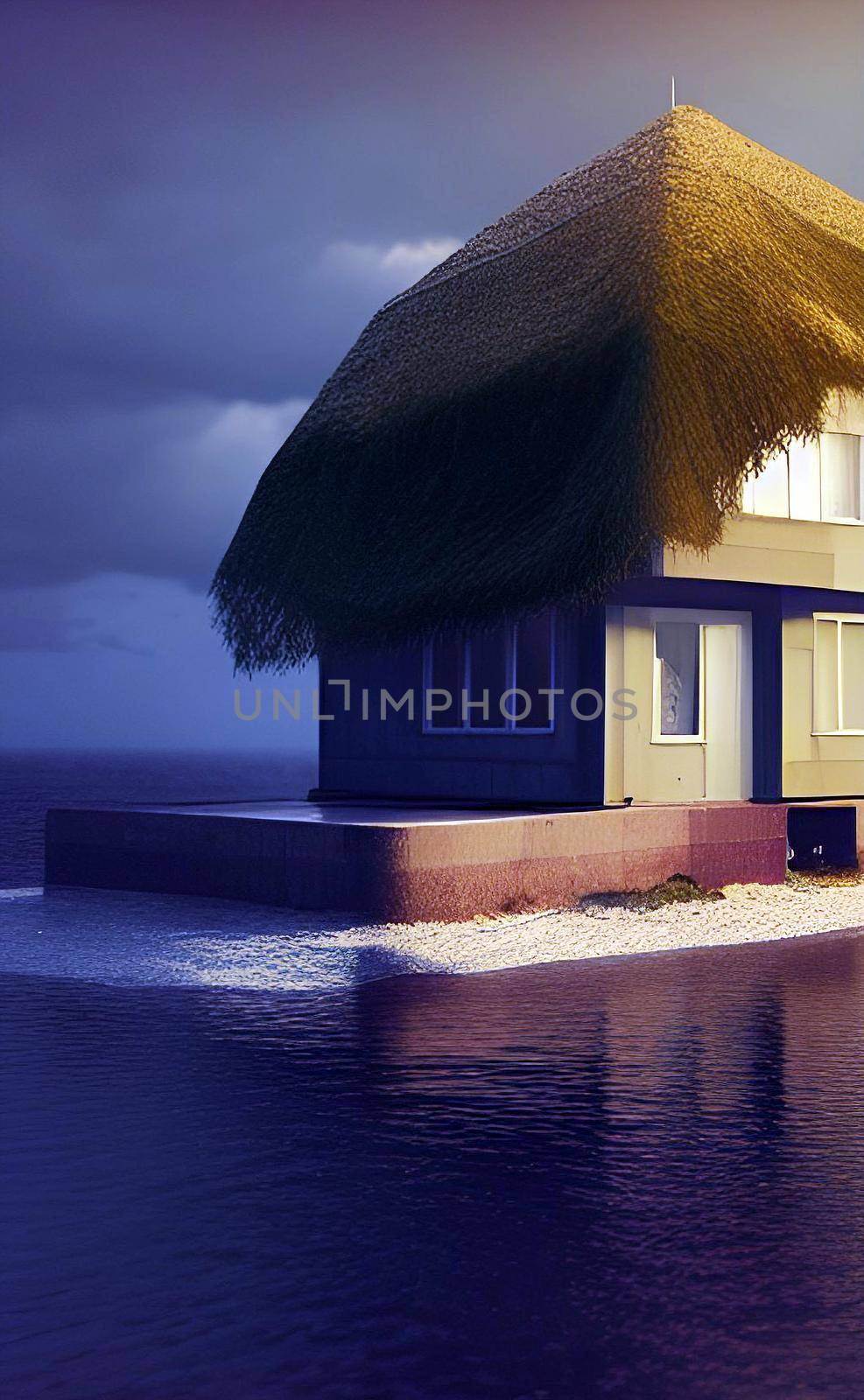 Magic Dreamy House in Nature. Fantastic Dreamhouse Illustration. High quality photo