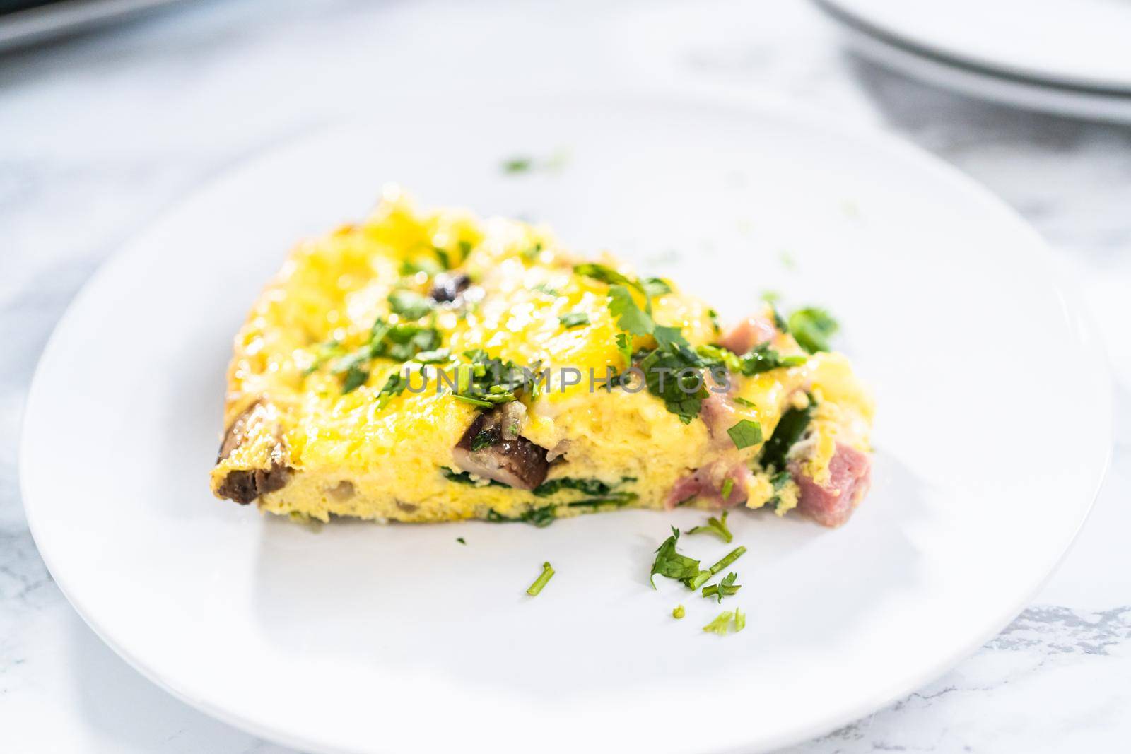 Spinach and ham frittata by arinahabich