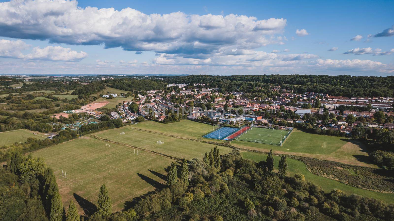 Aerial view of Bristol neighbourhood. High quality photo