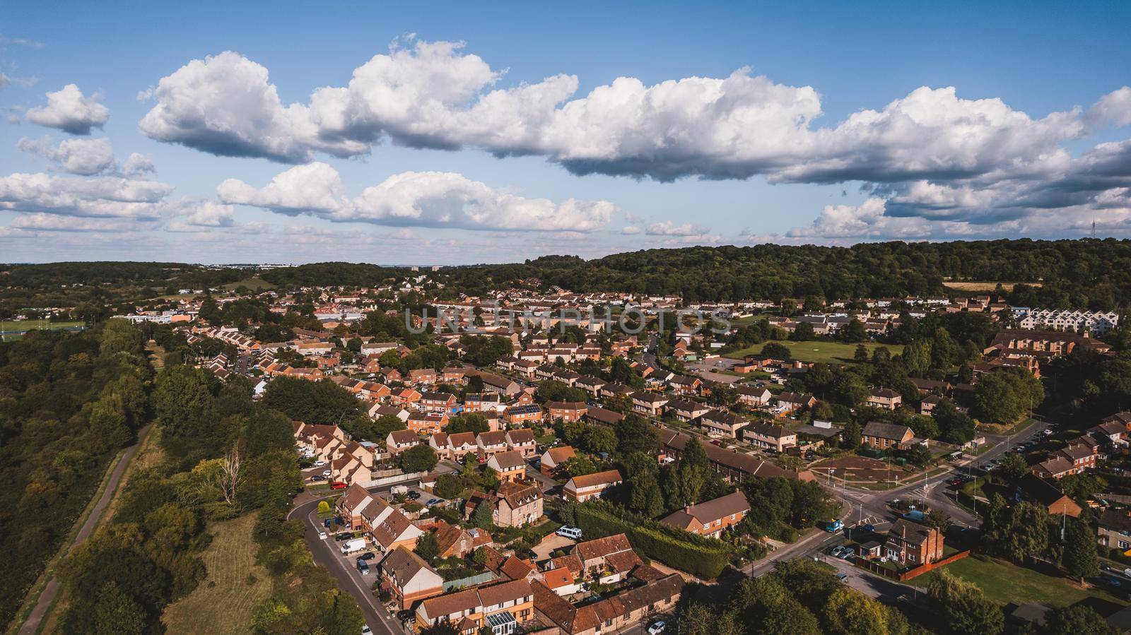 Aerial view of Bristol neighbourhood by fabioxavierphotography