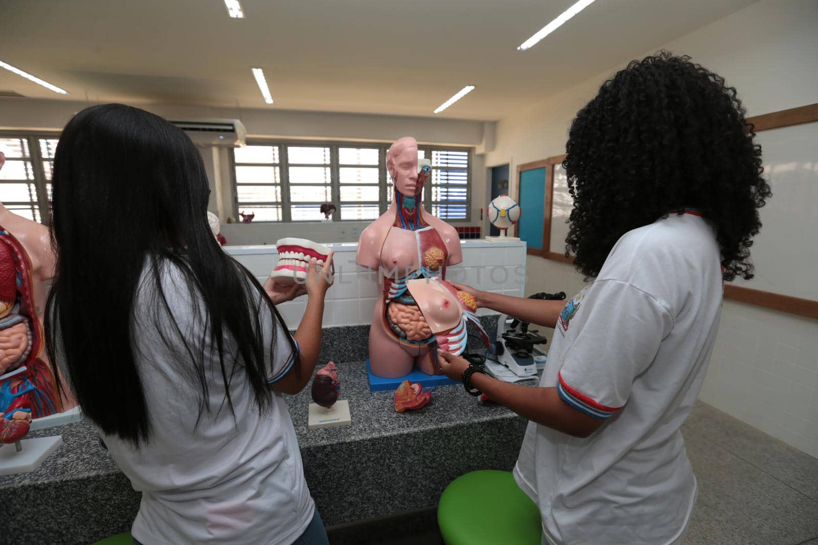 santana, bahia, brazil - september 13, 2022: laboratory of a full-time state public school in the city of Santana.