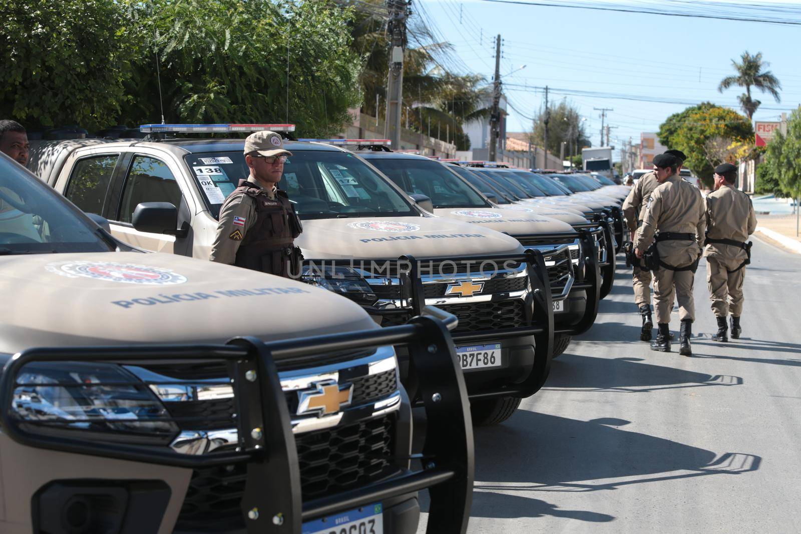irece, bahia, brazil - september 13, 2022: new vehicles of the military police of Bahia delivered by the state government in the city of Irece.