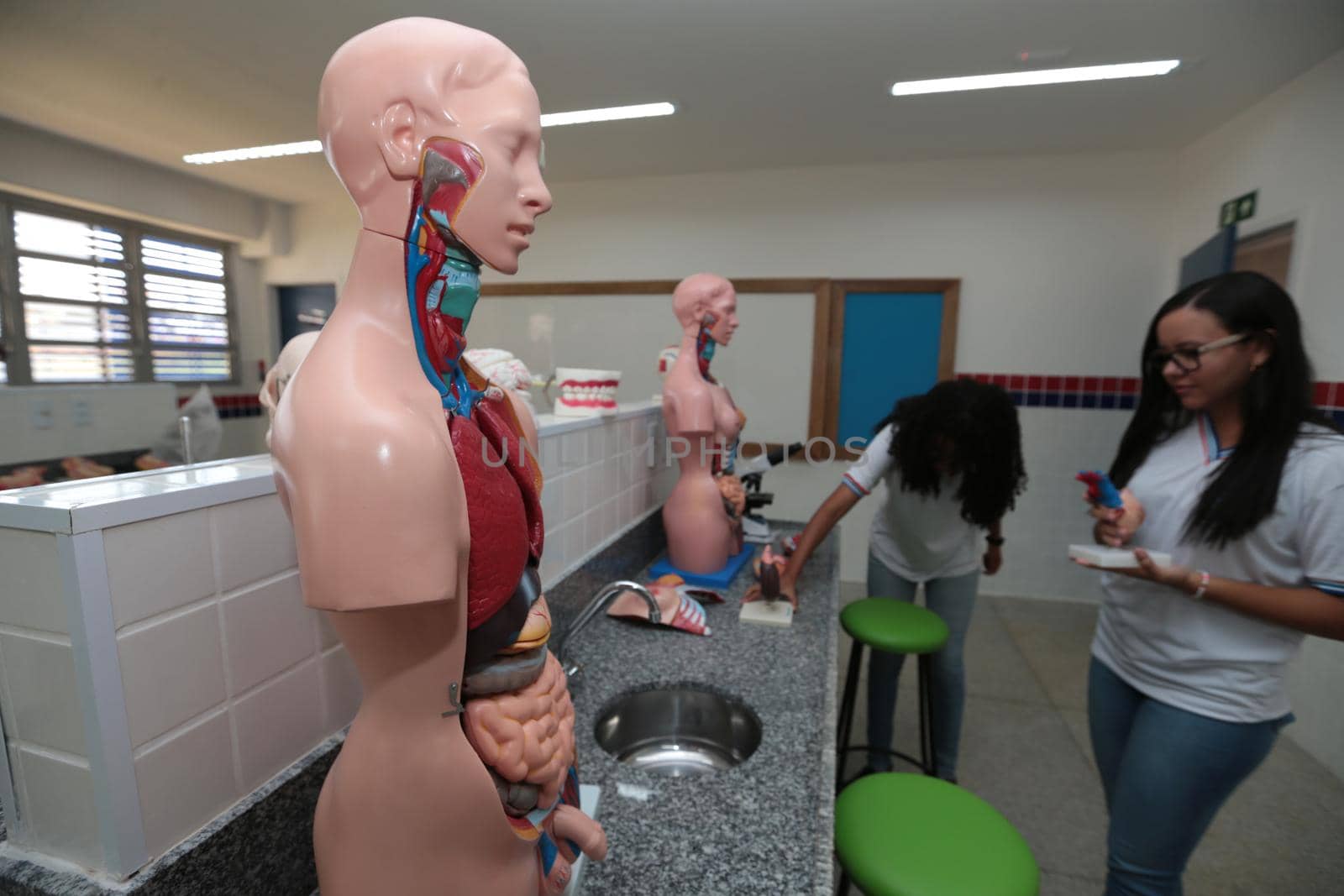santana, bahia, brazil - september 13, 2022: laboratory of a full-time state public school in the city of Santana.