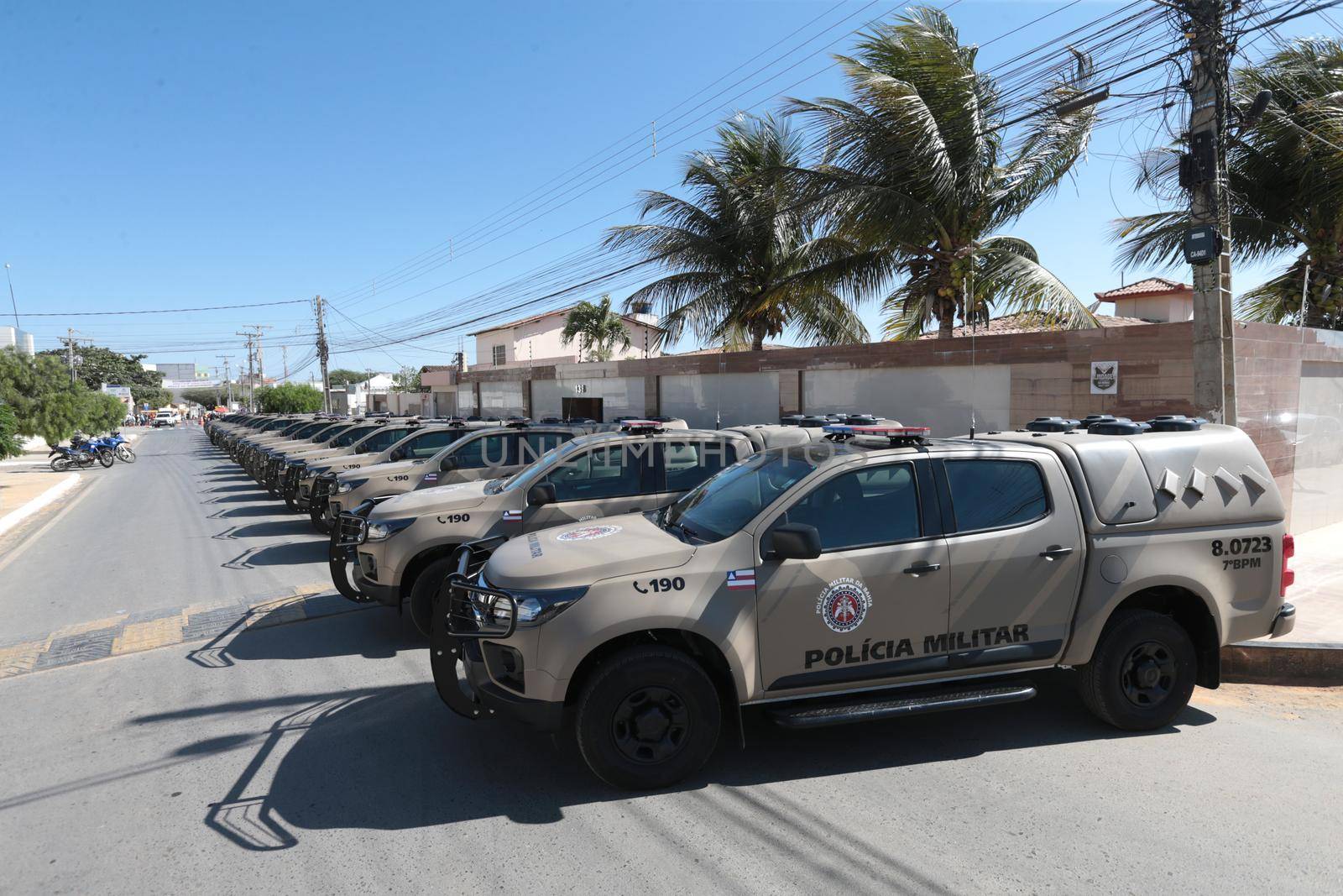 irece, bahia, brazil - september 13, 2022: new vehicles of the military police of Bahia delivered by the state government in the city of Irece.