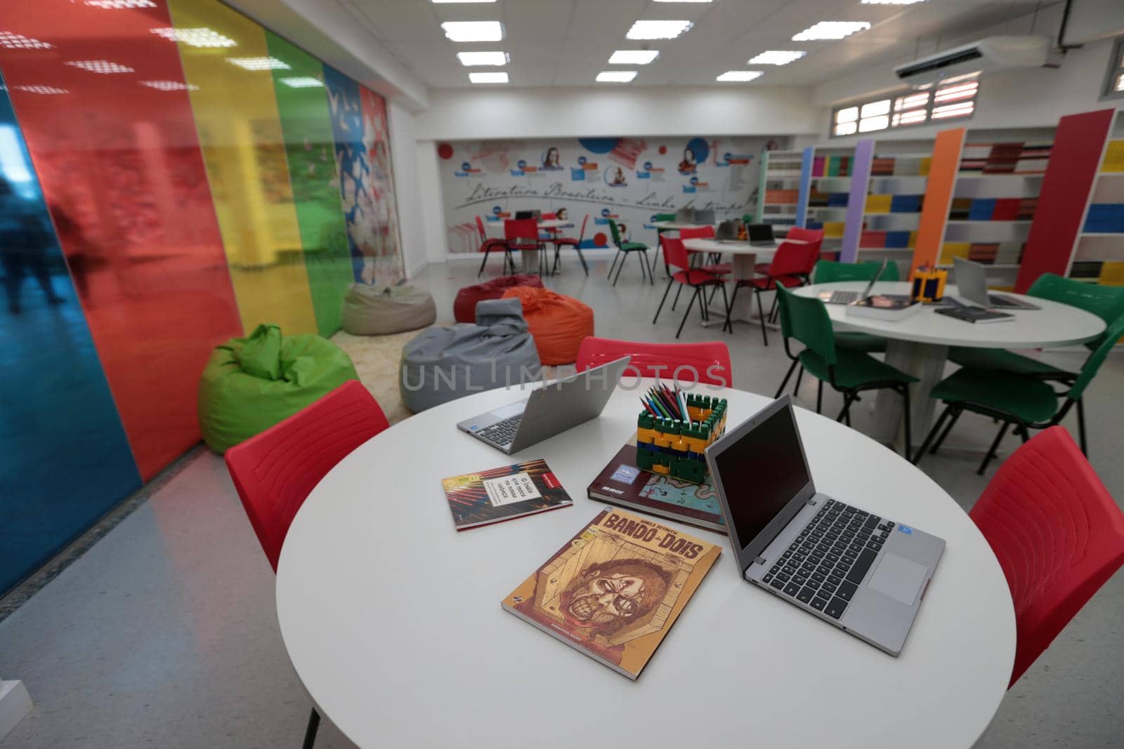 santana, bahia, brazil - september 13, 2022: library of a full-time state public school in the city of Santana.