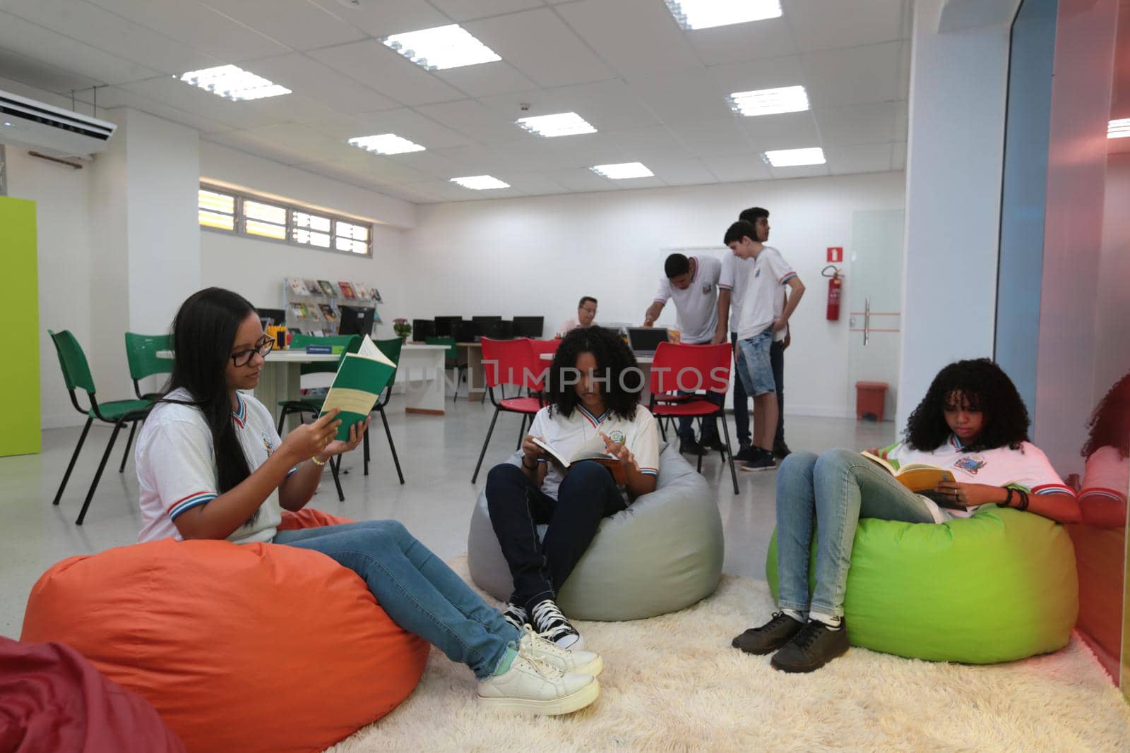santana, bahia, brazil - september 13, 2022: library of a full-time state public school in the city of Santana.