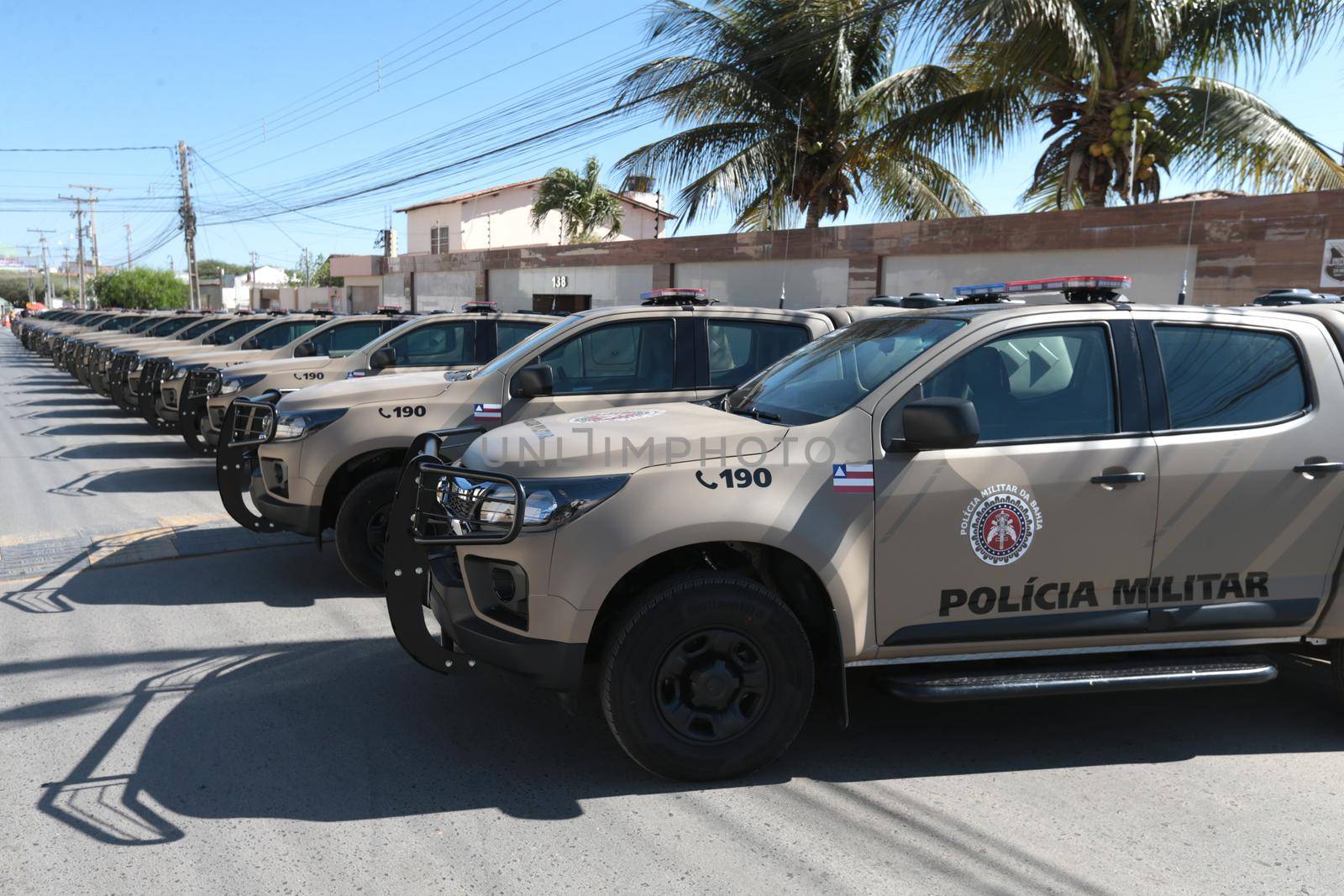 irece, bahia, brazil - september 13, 2022: new vehicles of the military police of Bahia delivered by the state government in the city of Irece.