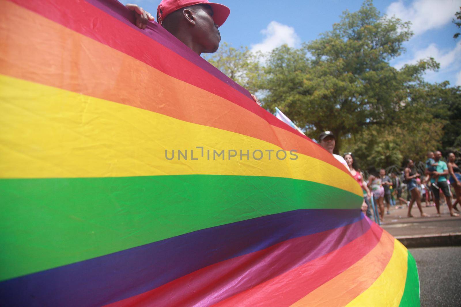 salvador, bahia, brazil - september 7, 2022: admirers of the lgbtqiap+ cause protest during the cry of the excluded in downtown Salvador.