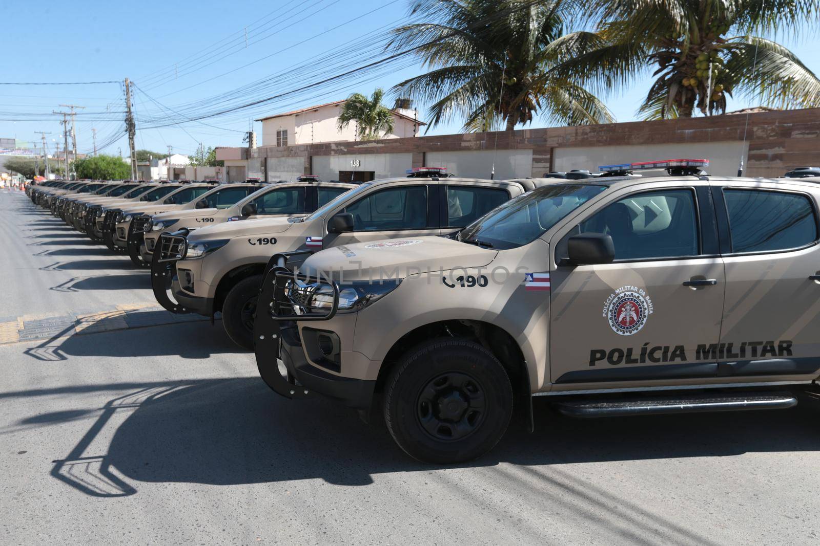 irece, bahia, brazil - september 13, 2022: new vehicles of the military police of Bahia delivered by the state government in the city of Irece.