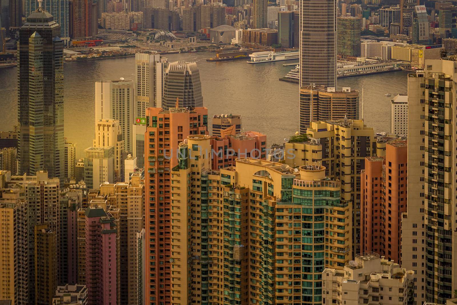 Hong Kongs high-rise building found from Victoria peak. Shooting Location: Hong Kong Special Administrative Region
