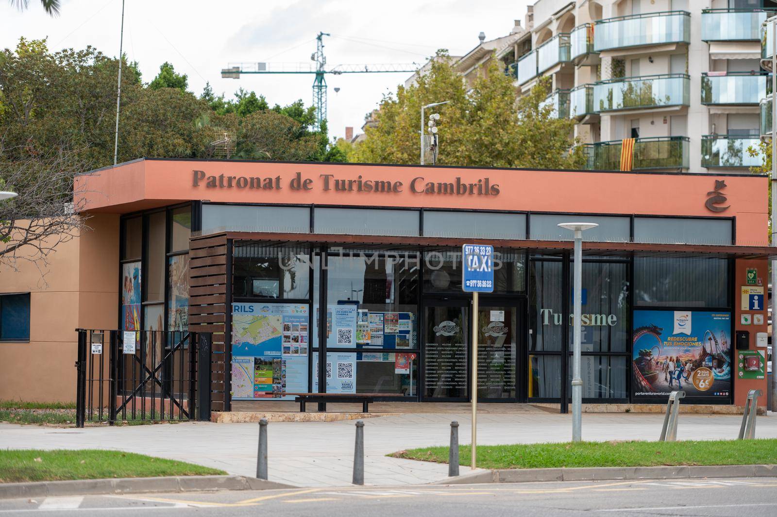 Cambrils, Spain : 2022 September 10 : Panorama at the end of summer in the tourist city of Cambrils in Catalonia in the summer of 2022.