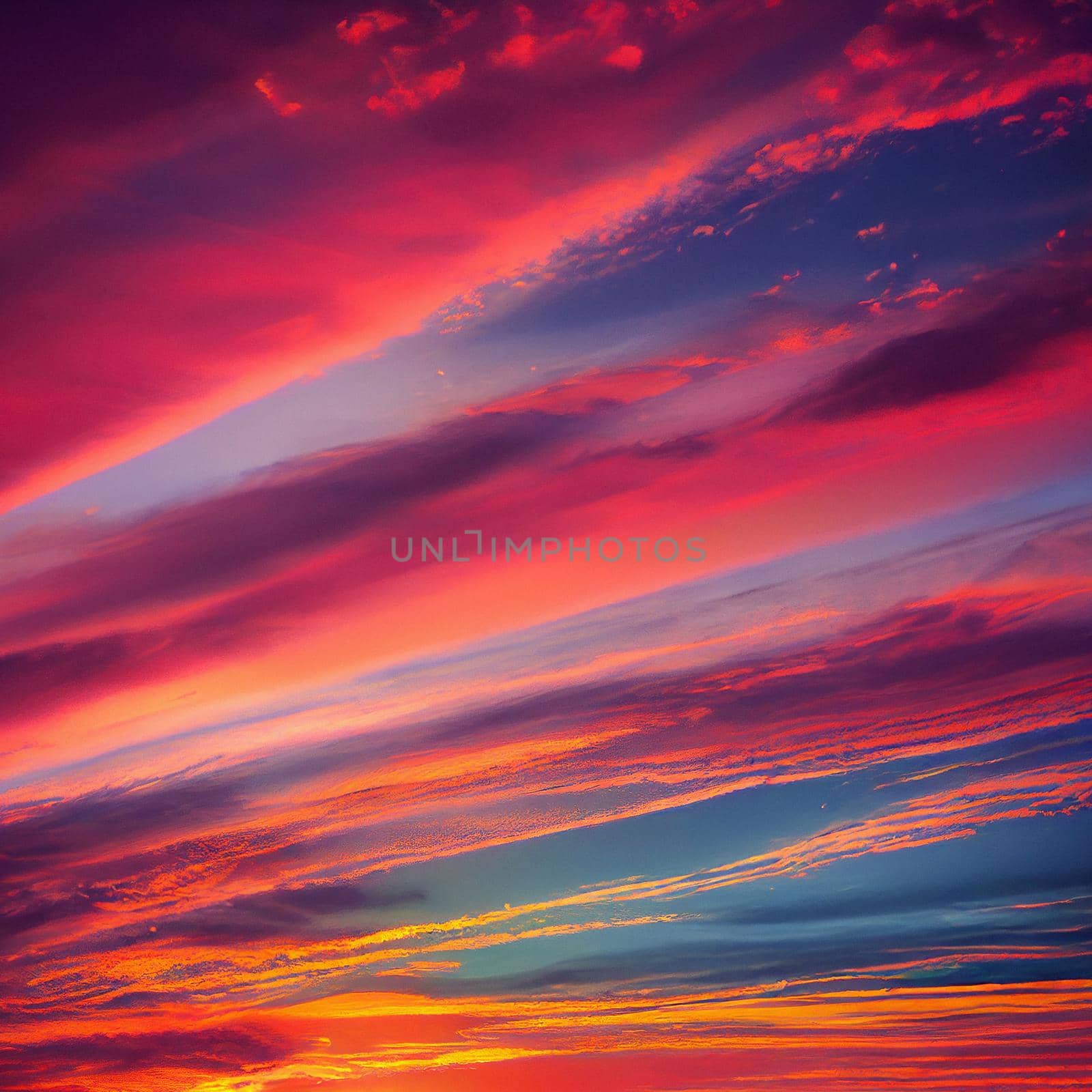 Beautiful orange sky and clouds at sunset. orange sunset, golden sky.