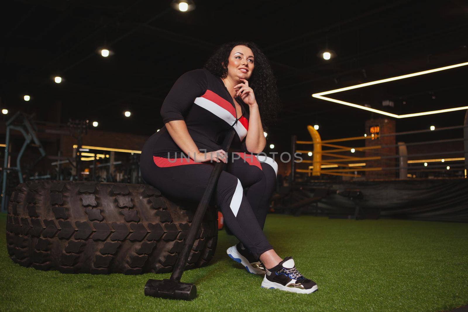 Beautiful activ plus size fitness woman by MAD_Production