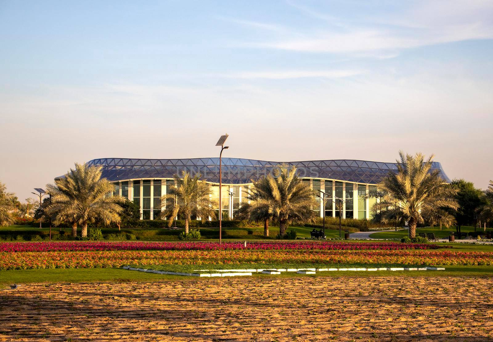 Glasshouse in Quranic park in Dubai. UAE