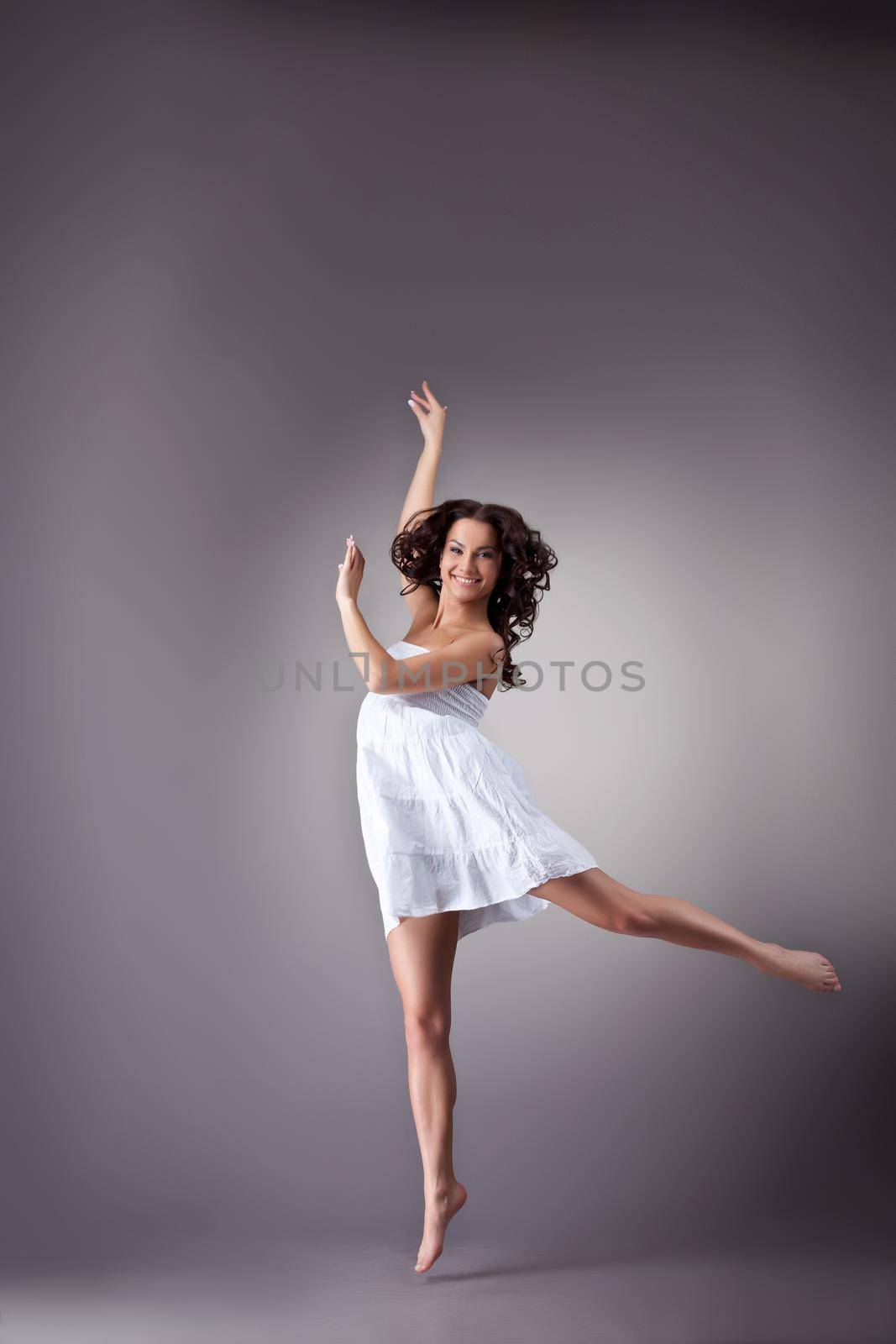 Beautiful Girl dance in sexy white cloth by rivertime