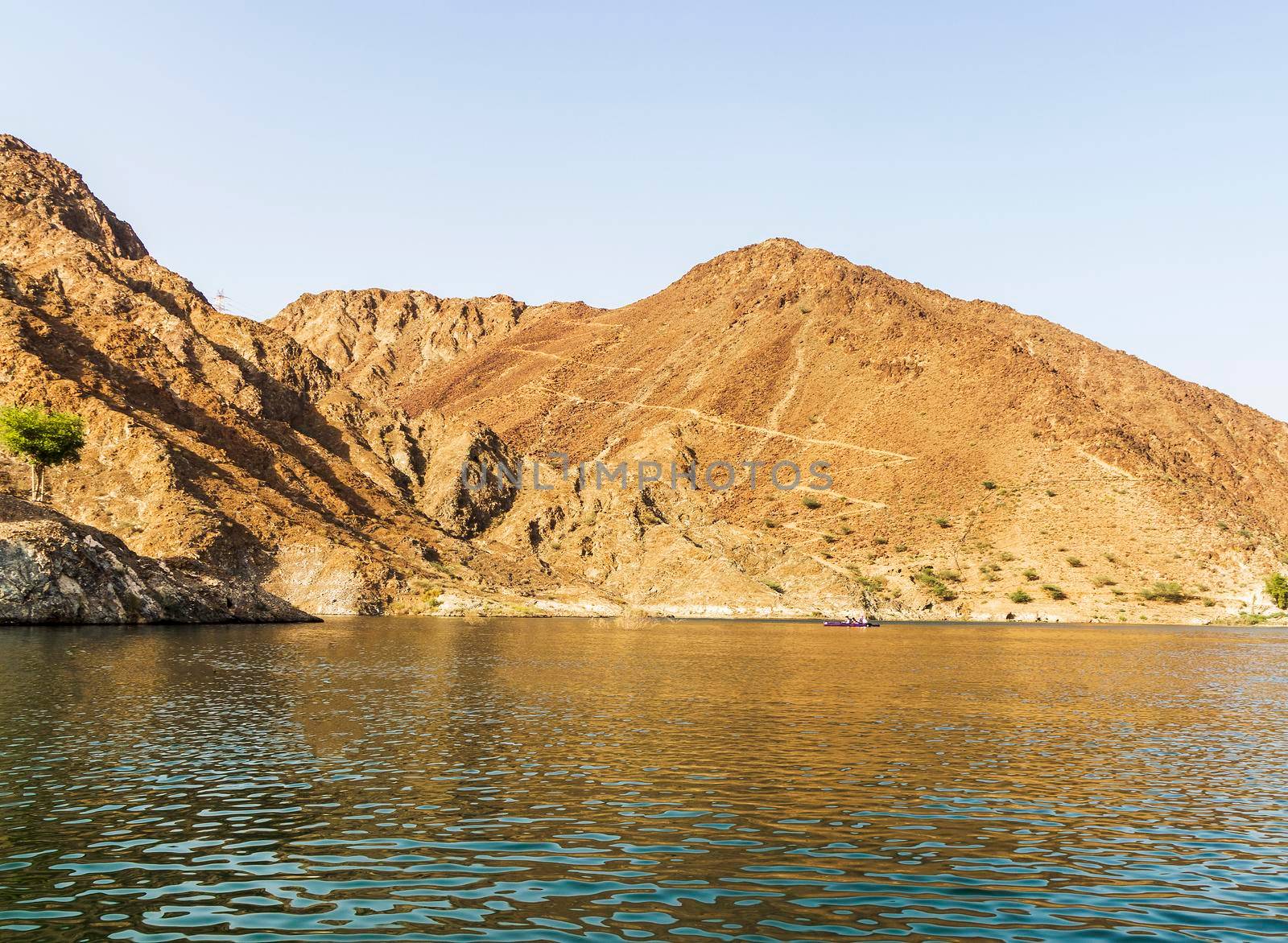 Mountains surrounding Al Al Rafisah Dam in Sharjah Emirate