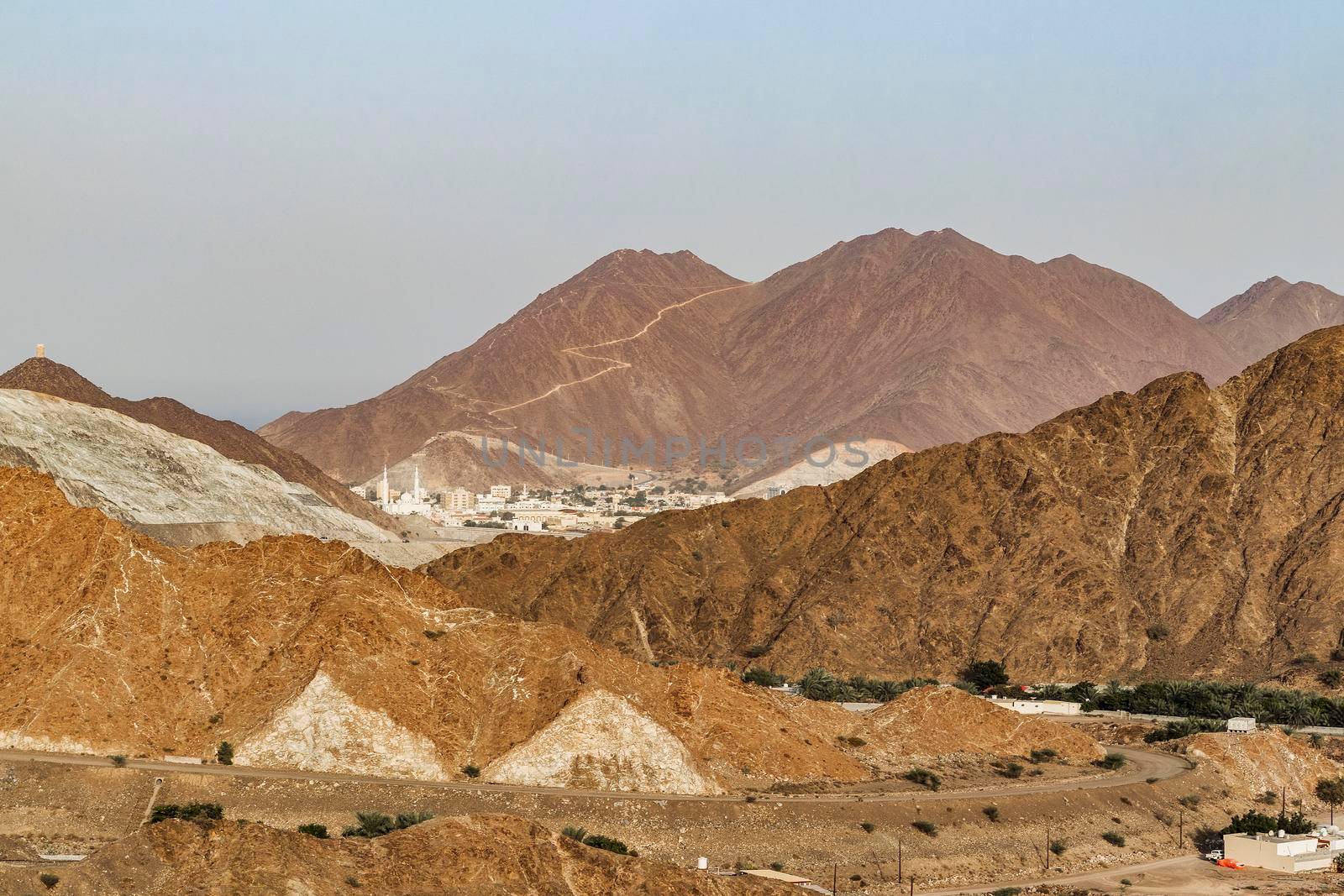 Village in mountains of Khor Fakan mountains of Sharjah Emirate