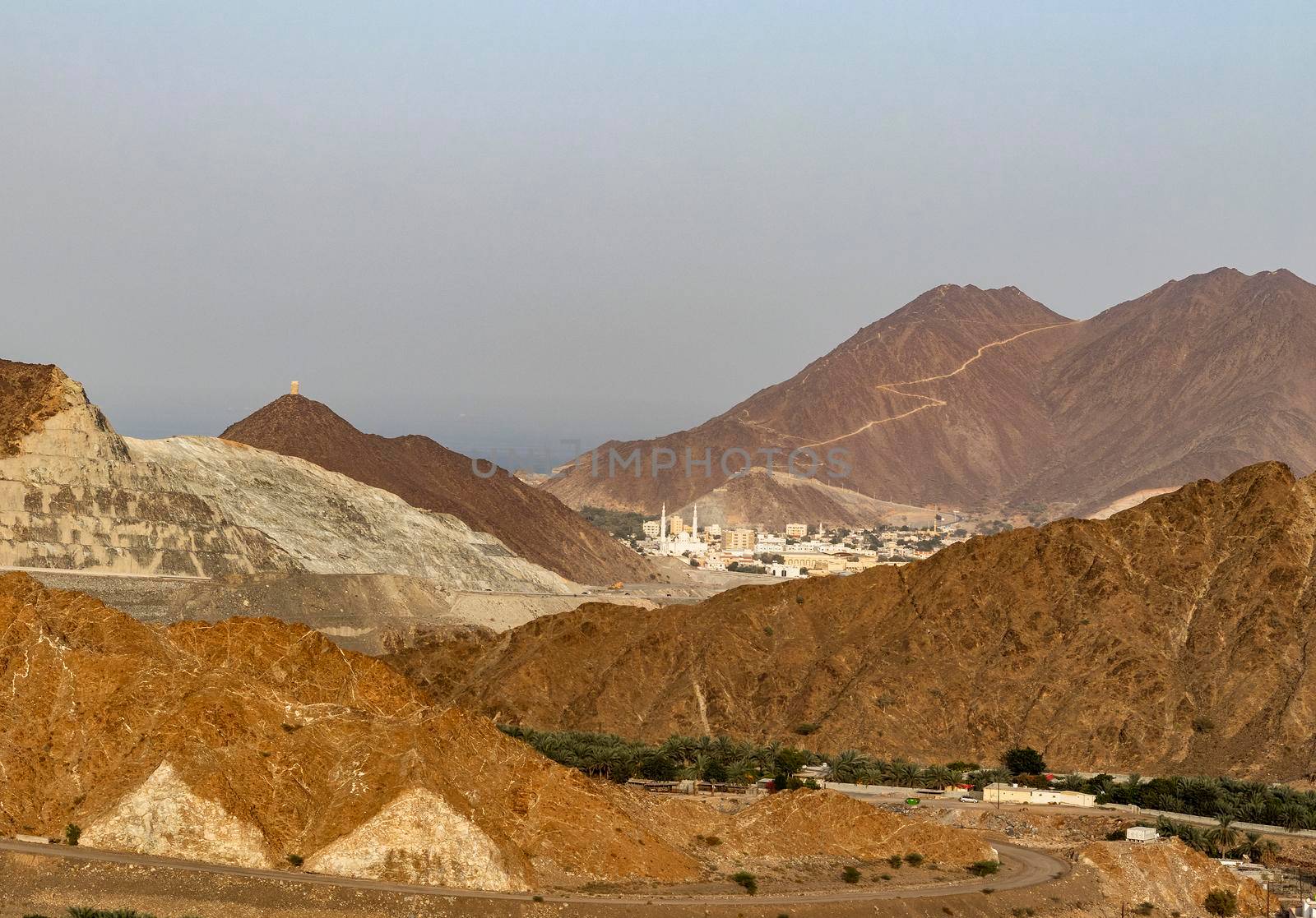 Village in mountains of Khor Fakan mountains of Sharjah Emirate