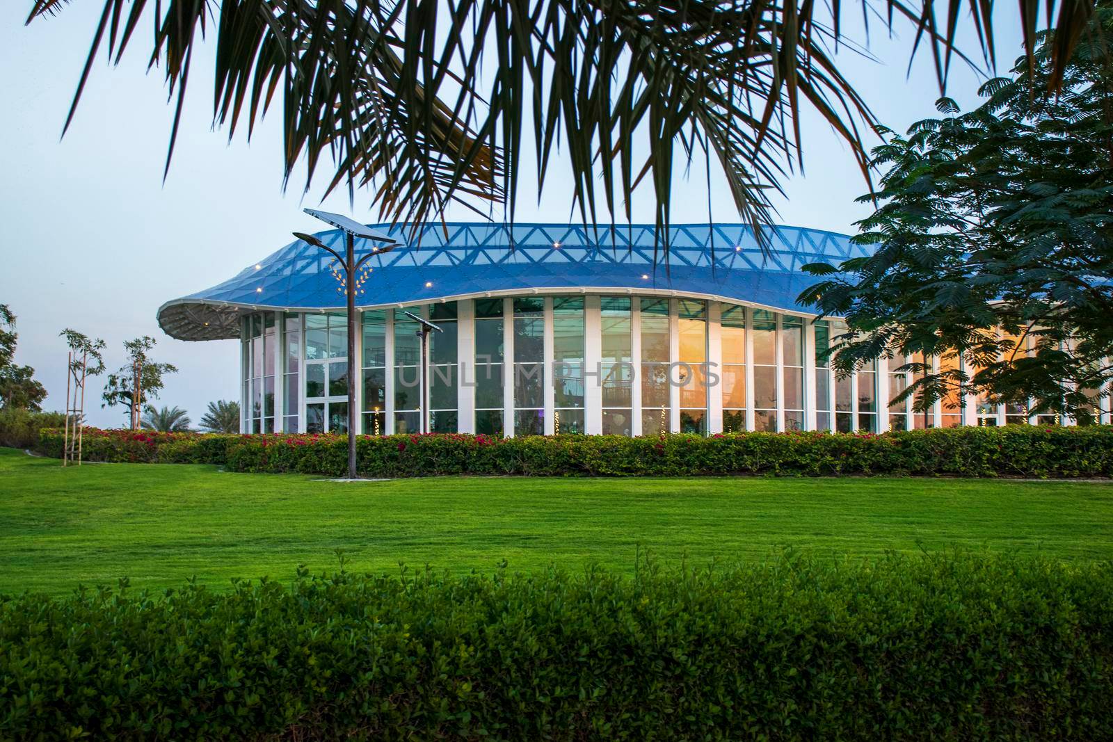 Glasshouse in Quranic park in Dubai. UAE. Outdoors by pazemin