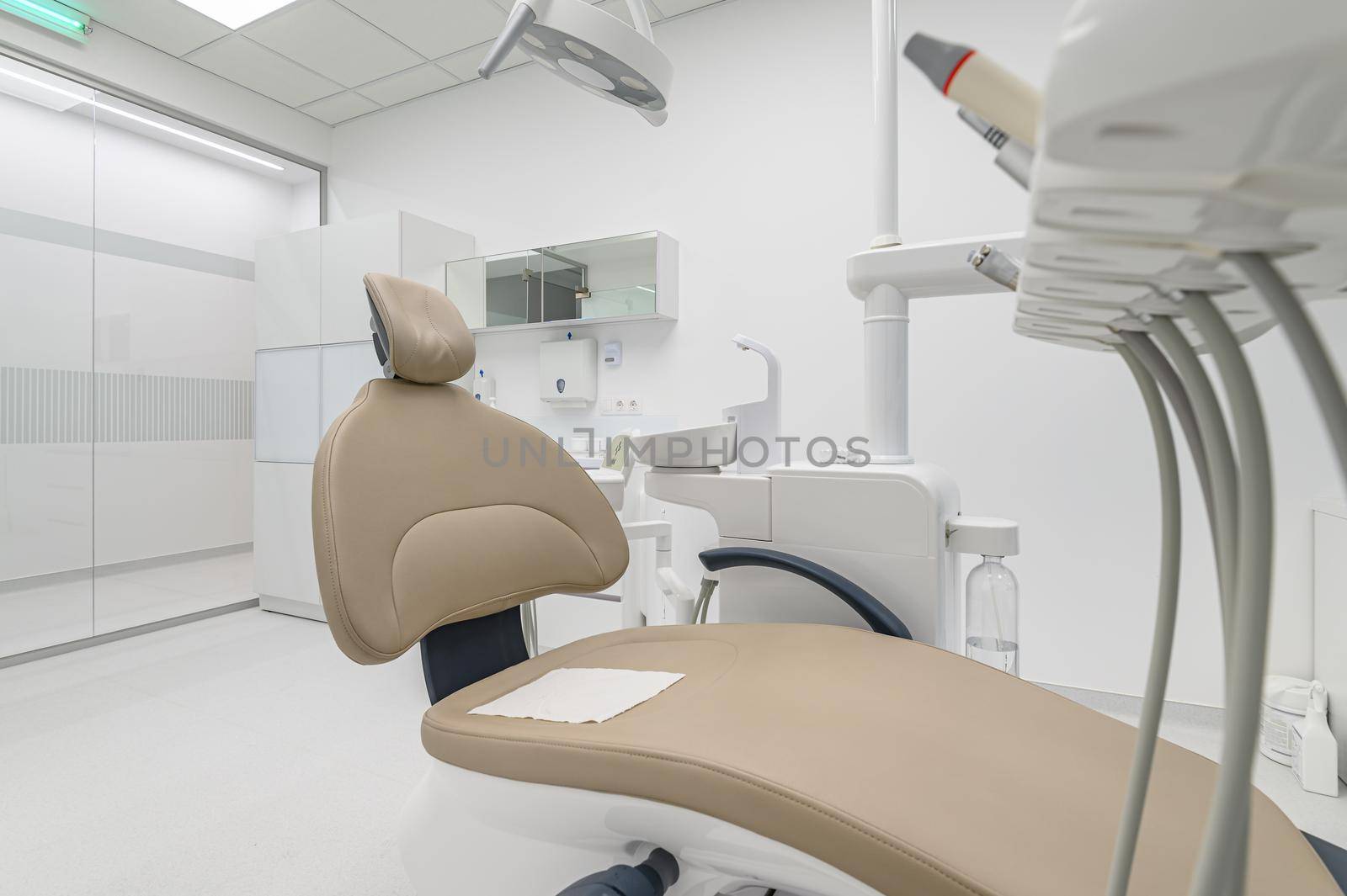 patient chair in Interior of dentistry medical office by starush