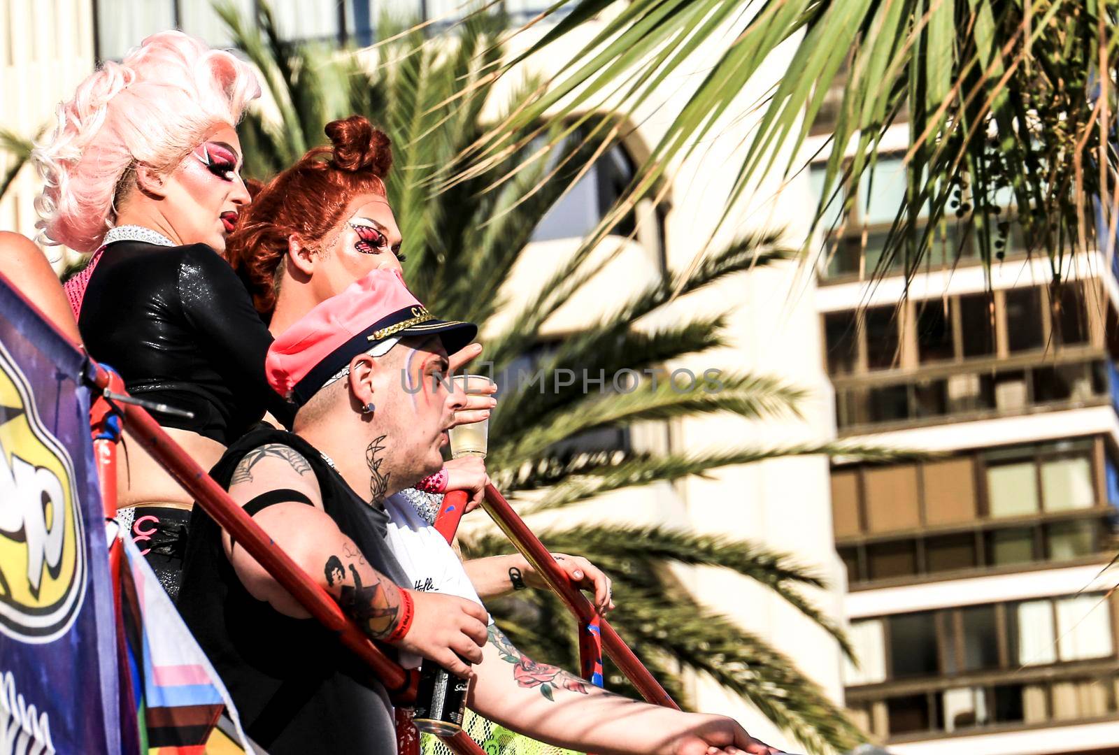 People dancing and having fun at the Gay Pride Parade in Benidorm by soniabonet