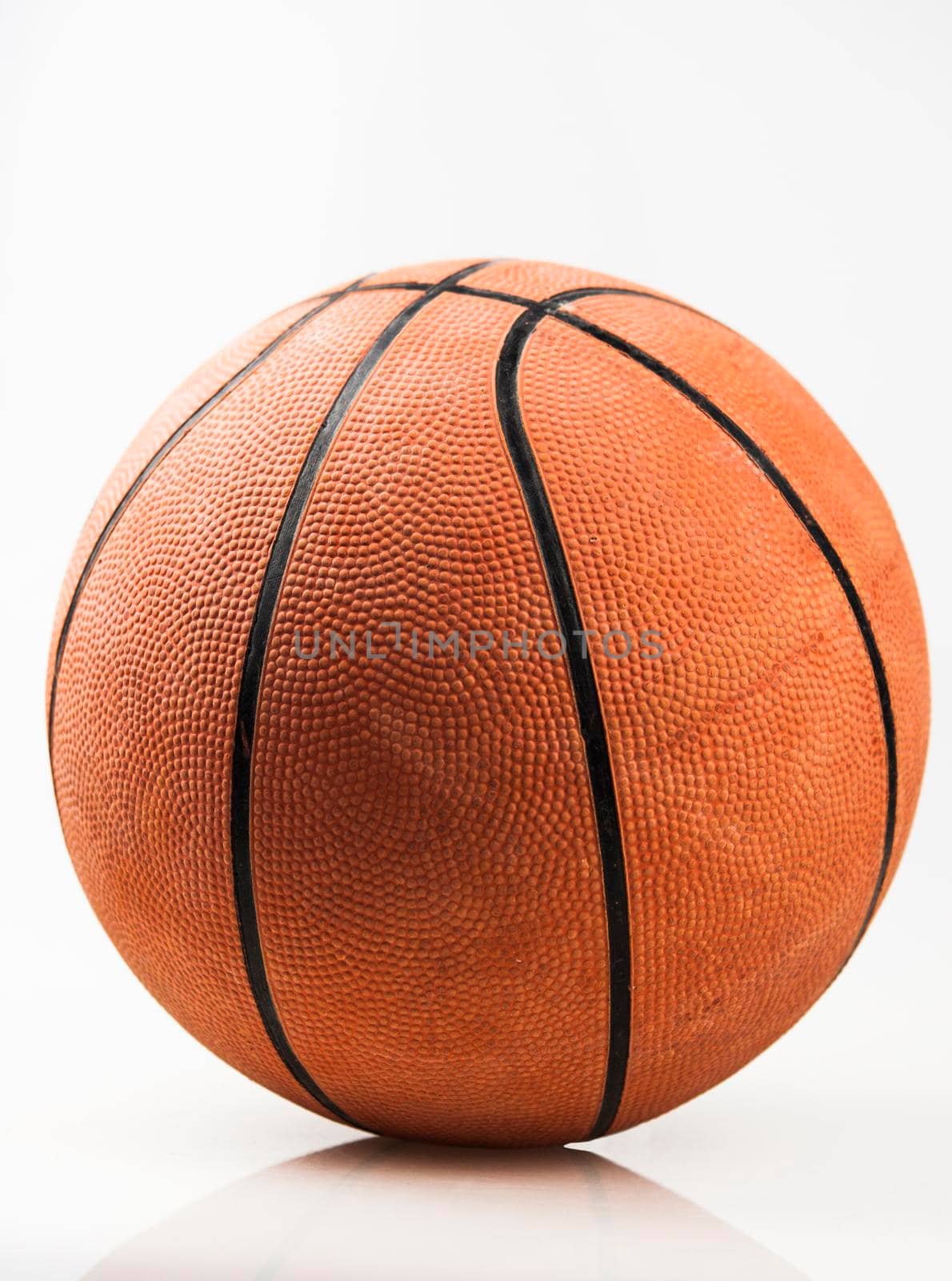 Basketball ball over white background. Orange ball, sports concept.  by inxti