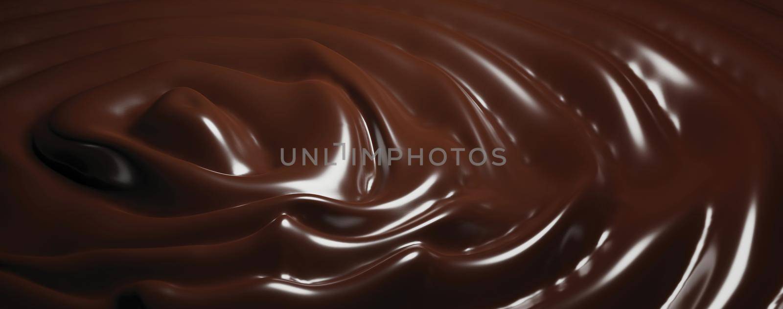 Chocolate wavvy background 3d render