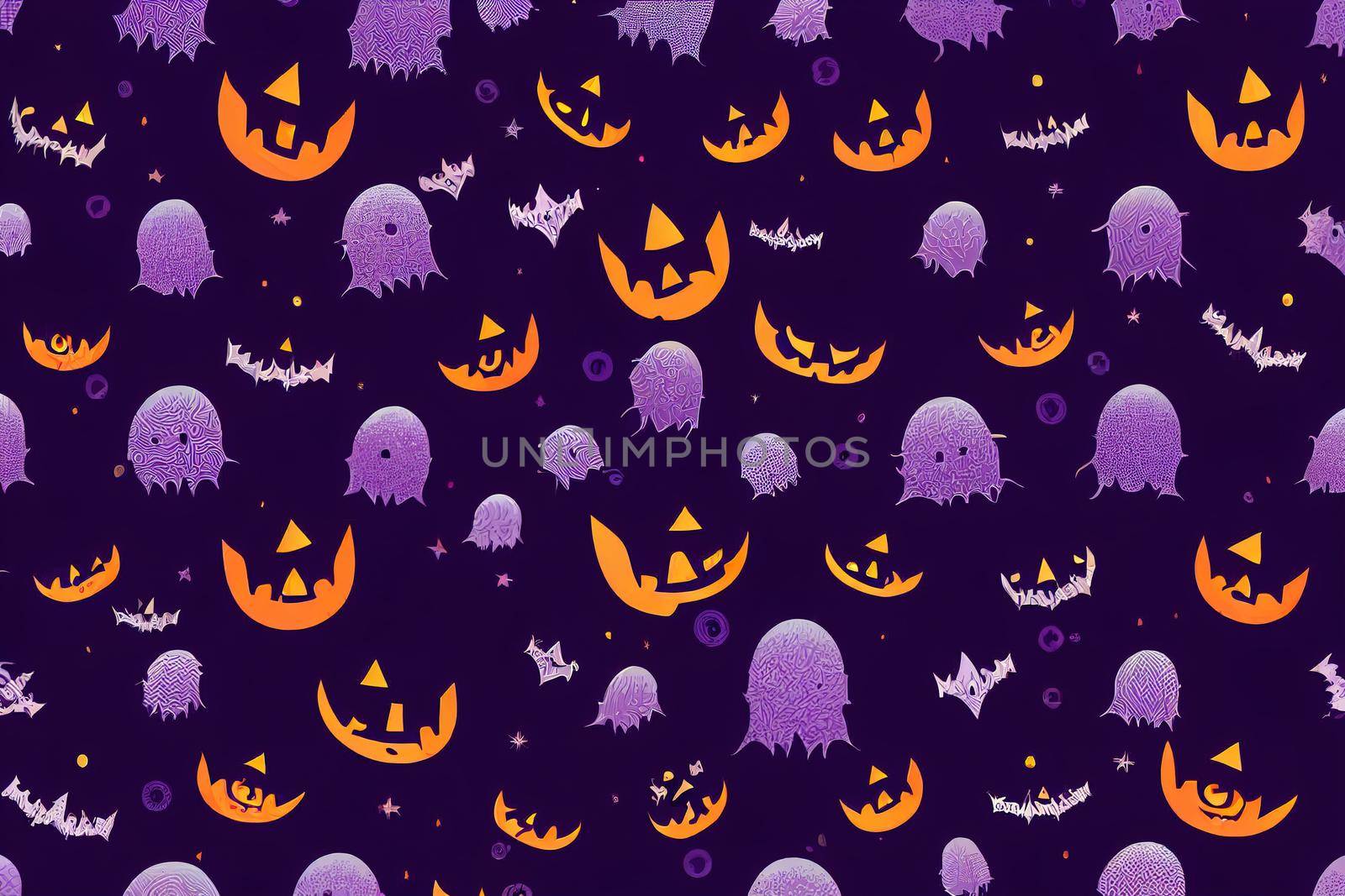 Cute Halloween Illustration, Infantile Style Halloween Party Print with Funny Vampire Isolated on a Violet Background Ideal for Card, Wall Art, Starry Irregular Pattern, ,toon style v3