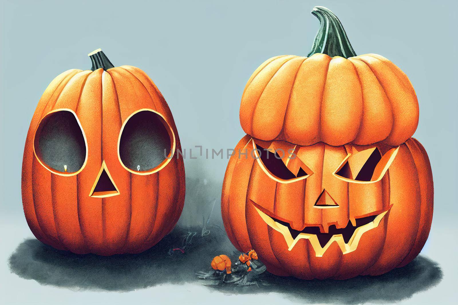 cute pumpkin be a trump orange head illustration by 2ragon