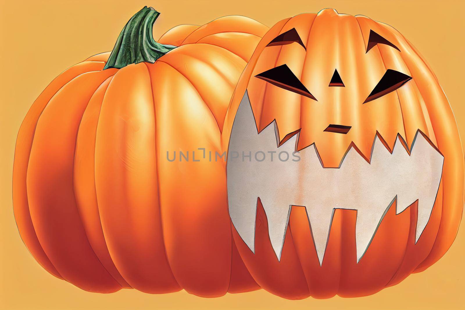 cute pumpkin be a trump orange head illustration by 2ragon