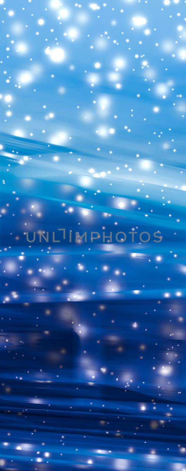 Holiday brand abstract background, blue digital design with glowing snow by Anneleven