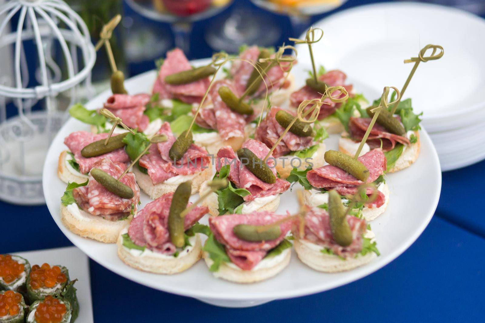 Snacks on the table at a festive event or dinner