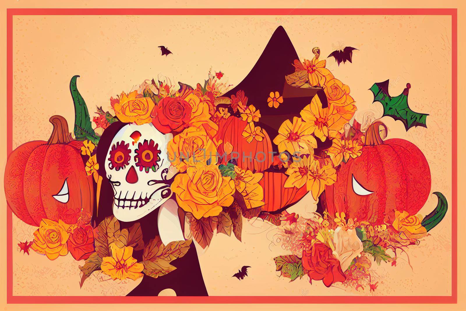 Day Of Dead Traditional Mexican Halloween Dia De Los Muertos Holiday by 2ragon