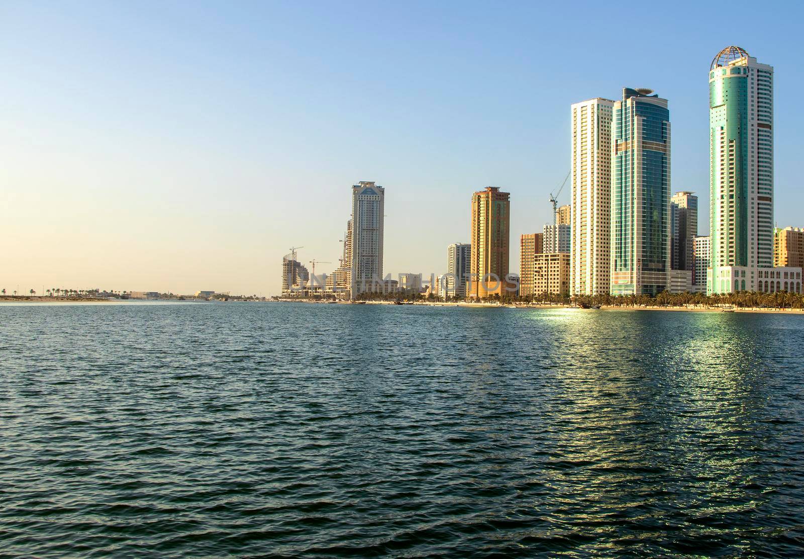 Waterfront in Al Khan area of Sharjah Emirate. UAE. by pazemin