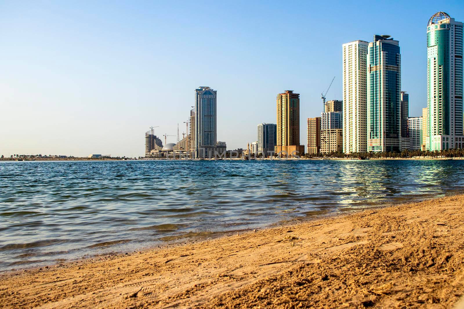 Waterfront in Al Khan area of Sharjah Emirate. UAE. by pazemin