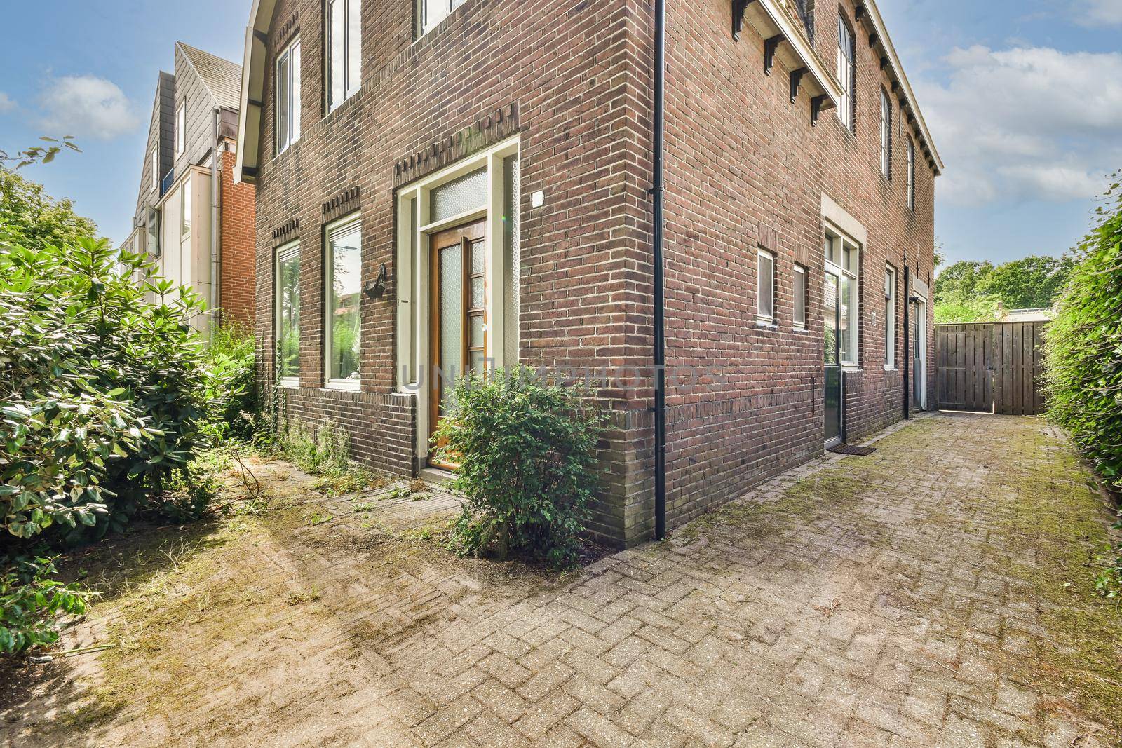 View of street near building with beauty of vegetation outside