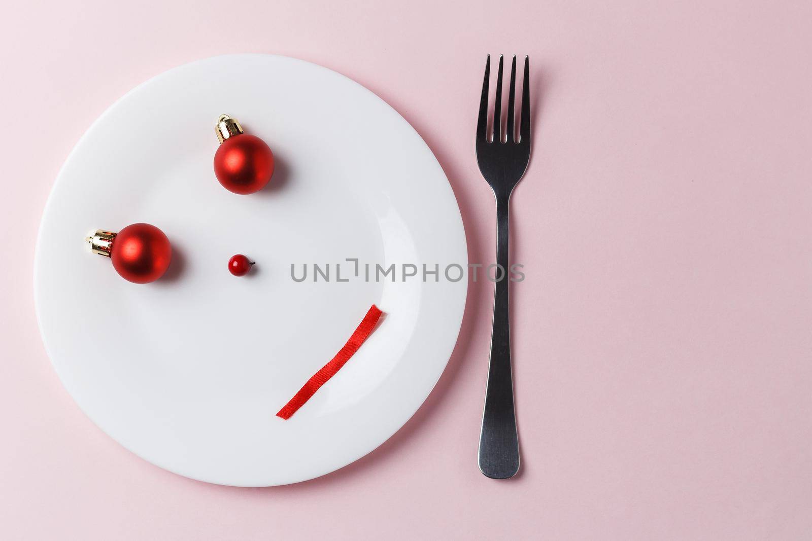 Minimal composition of indifference smiley. Food concept. copy space by lara29